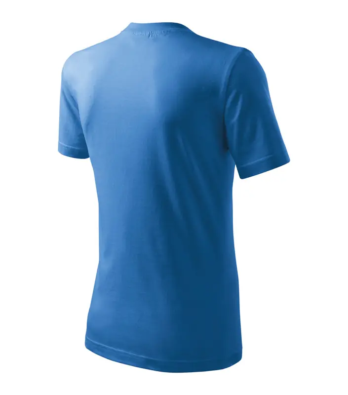 Unisex környakas póló, azúrkék, 200 g/m² – kép 4