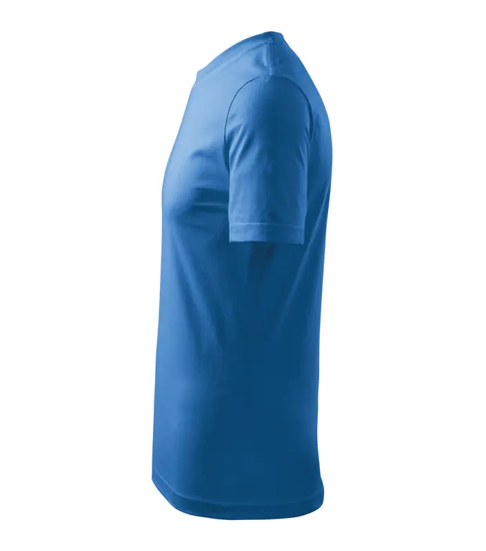 Unisex környakas póló, azúrkék, 200 g/m² – kép 5