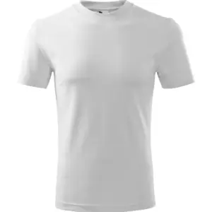 Unisex környakas póló, fehér, 160 g/m²