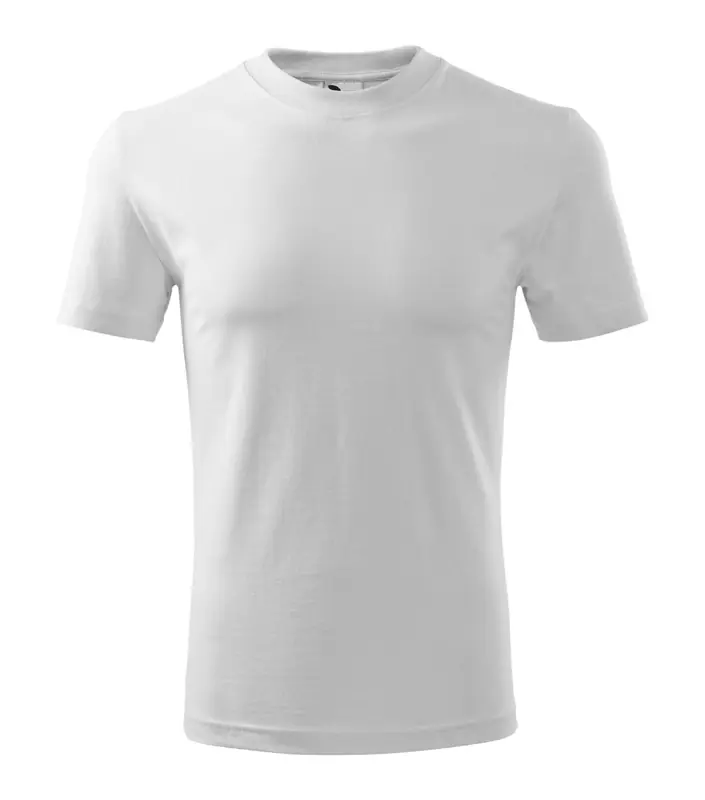 Unisex környakas póló, fehér, 160 g/m²