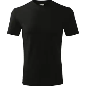 Unisex környakas póló, fekete, 160 g/m²