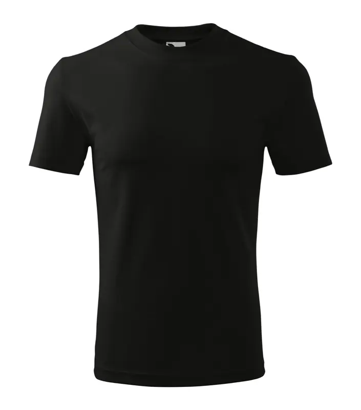 Unisex környakas póló, fekete, 160 g/m²
