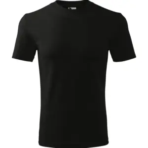 Unisex környakas póló, fekete, 200 g/m²