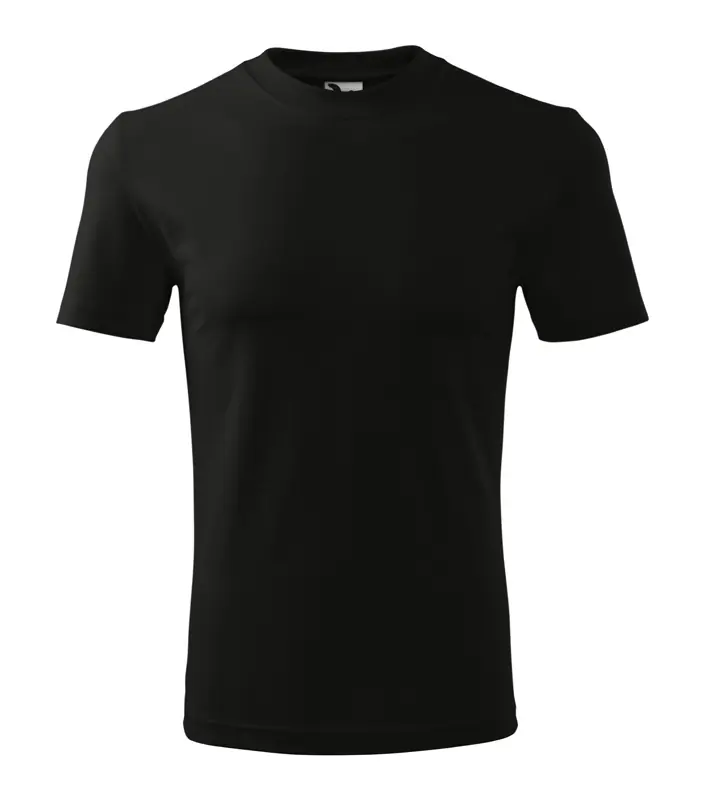 Unisex környakas póló, fekete, 200 g/m²