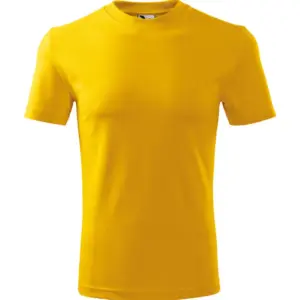 Unisex környakas póló, sárga, 200 g/m²