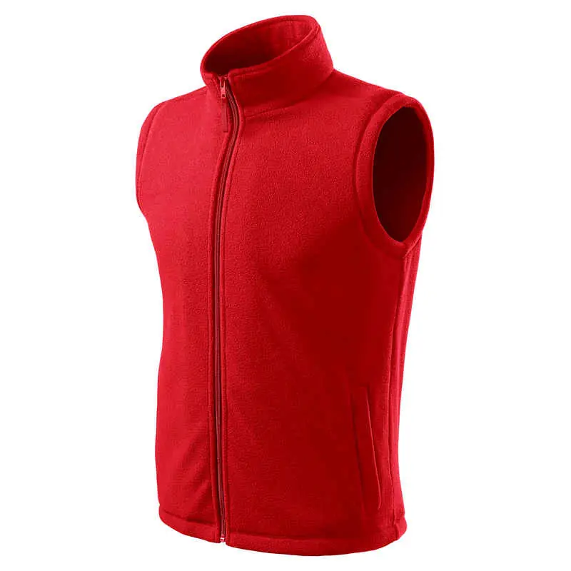 Unisex polár mellény, piros, 280 g/m² – kép 3