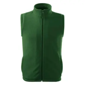 Unisex polár mellény, üvegzöld, 280 g/m²